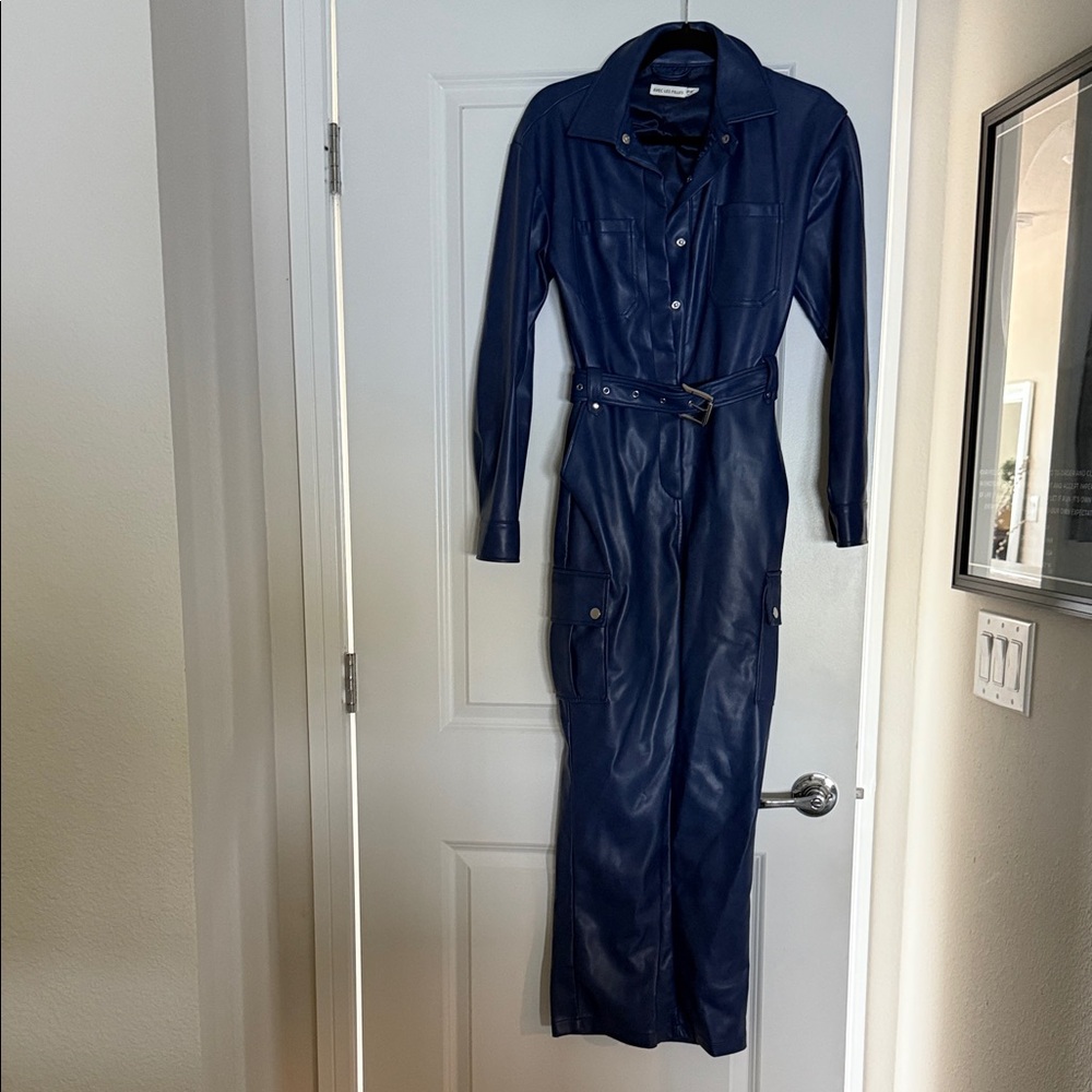 AVEDA Blue Long Sleeve Jumpsuit